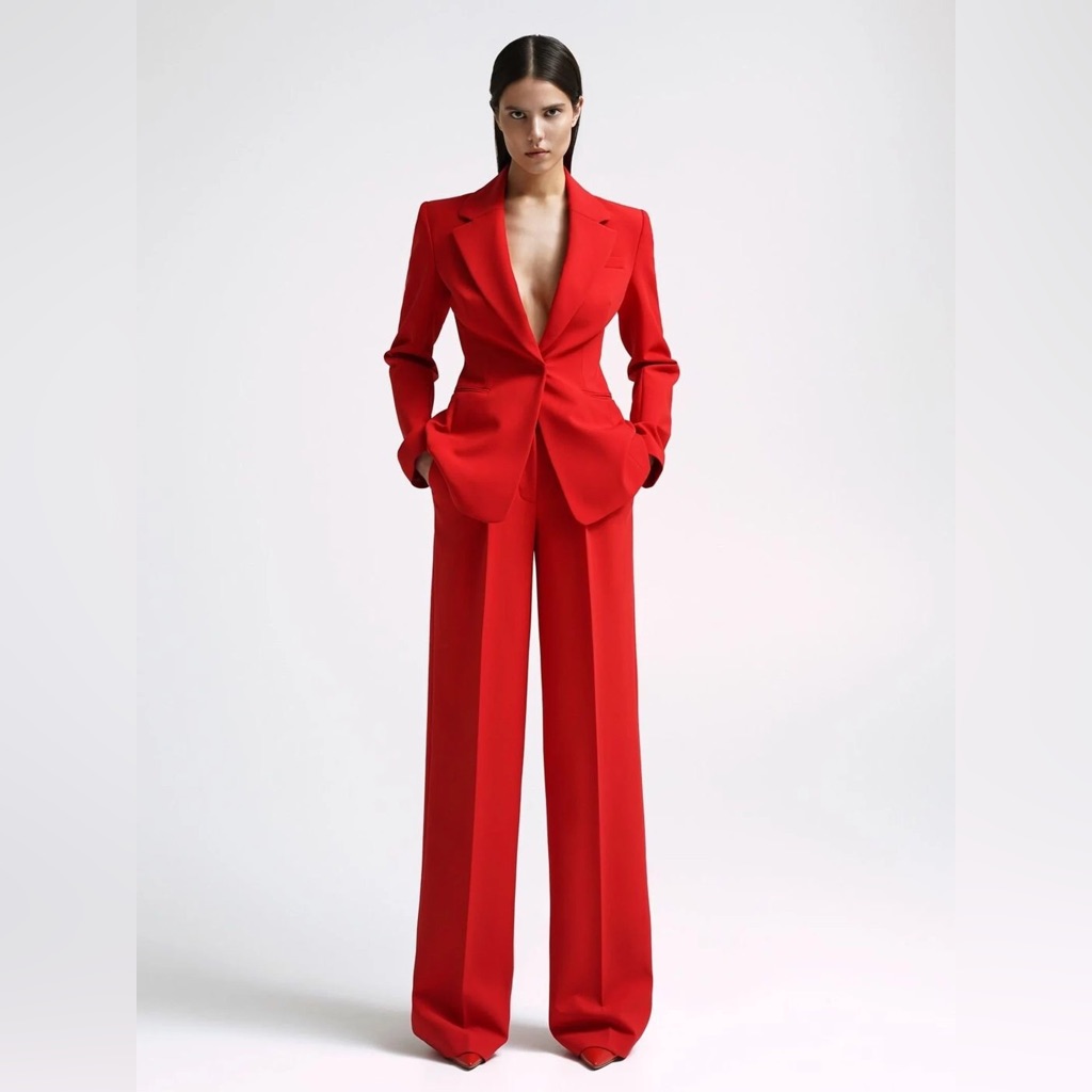 Nwt Reiss Millie Peaked Lapel Blazer In Red